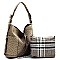 Ostrich Croc Side Zip Pocket 2-in-1 Shoulder Bag Hobo