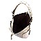 Ostrich Croc Side Zip Pocket 2-in-1 Shoulder Bag Hobo