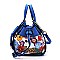 ConvertibleFlower Leopard Drawstring Satchel/Tote Bag