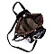 ConvertibleFlower Leopard Drawstring Satchel/Tote Bag
