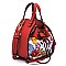 ConvertibleFlower Leopard Drawstring Satchel/Tote Bag