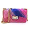 Quilt Embossed Multi Color Jelly Classic Shoulder Bag