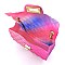 Quilt Embossed Multi Color Jelly Classic Shoulder Bag