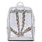 Large Transparent Monogram Backpack