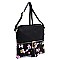 Flower Butterfly Printed Colorblock Tassel Zipper