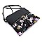 Flower Butterfly Printed Colorblock Tassel Zipper