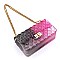 Quilt Embossed Multi Color Jelly Classic Shoulder Bag