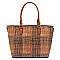 Fashion Straw Woven Printed Shopper