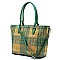 Fashion Straw Woven Printed Shopper