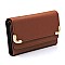 Saffiano Tri-fold Clutch Cell Phone Wallet