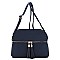 Multi Compartment Zip Tassel Crossbody Bag