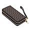 Zip Around Monogram Wallet Wristlet