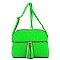 Multi Compartment Zip Tassel Crossbody Bag