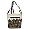 Multi Compartment Frida Kahlo Flower Crossbody Bag