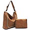Fashion Whipstitch Chain 2-in-1 Shoulder Bag Hobo