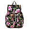 Canvas Tropical Flower Printed Backpack