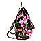 Canvas Tropical Flower Printed Backpack