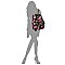 Canvas Tropical Flower Printed Backpack