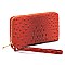 2-in-1 Ostrich Croc Backpack Wallet Set