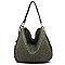 Woven Shoulder Hobo Bag