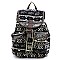 Abstract Printed Canvas Backpack