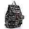 Abstract Printed Canvas Backpack