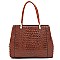 Top Handle Croc Alligator Satchel