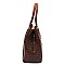 Top Handle Croc Alligator Satchel