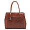 Top Handle Croc Alligator Satchel
