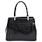 Top Handle Croc Alligator Satchel
