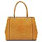 Top Handle Croc Alligator Satchel