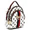 Cute Queen Bee Stripe Monogram Convertible Backpack Satchel