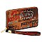 Stylish Multi Graffiti Print Zip Around Wallet Wristlet