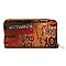 Stylish Multi Graffiti Print Zip Around Wallet Wristlet