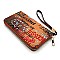 Stylish Multi Graffiti Print Zip Around Wallet Wristlet