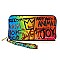 2-in-1 Trendy Multi Graffiti Queen Bee Boxy Satchel