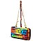 Trendy Multi Graffiti Print Round Top Handle Crossbody Bag Clutch Wallet