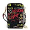 BEE ACCENT Multi Compartment  Graffiti Cell Phone & Crossbody Bag