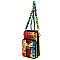 Swagger Multi Graffiti Queen Bee Stripe Cell Phone Purse Crossbody Bag