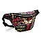 Multi Graffiti Bee Charm Fanny Pack - Waist Bag