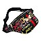 Multi Graffiti Bee Charm Fanny Pack - Waist Bag