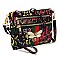 Groovy Multi Graffiti Queen Bee Stripe Clutch Crossbody Bag Wristlet