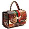 2-in-1 Trendy Multi Graffiti Queen Bee Boxy Satchel