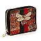 Cool Multi Graffiti Print Queen Bee Stripe Wallet