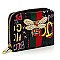 Cool Multi Graffiti Print Queen Bee Stripe Wallet