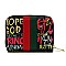 Cool Multi Graffiti Print Queen Bee Stripe Wallet