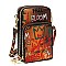 Trendy Multi Graffiti Print Cell Phone Purse Crossbody Bag