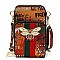 BEE ACCENT Multi Compartment  Graffiti Cell Phone & Crossbody Bag