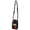 Swagger Multi Graffiti Queen Bee Stripe Cell Phone Purse Crossbody Bag