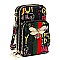 Swagger Multi Graffiti Queen Bee Stripe Cell Phone Purse Crossbody Bag